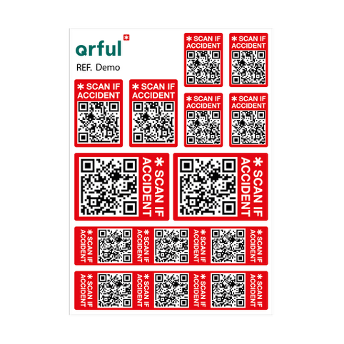 Planche de 10 stickers QR