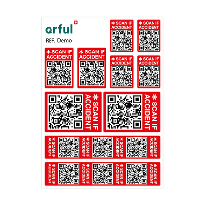 Planche de 10 stickers QR