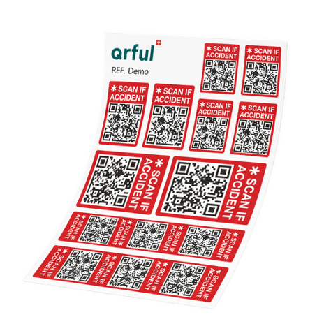 Planche de 10 stickers QR