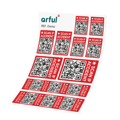Planche de 10 stickers QR